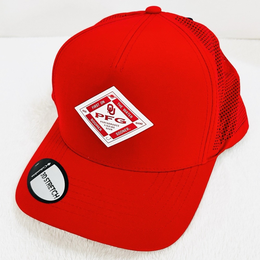 Oklahoma Sooners Columbia‎ PFG Elite 3D Stretch Snap Hat Cap Adjustable NCAA